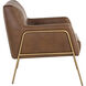 Cybil Vintage Caramel Leather Lounge Chair